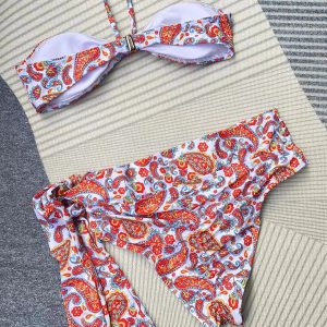 Halter High Waist Y2K Bikini Set - Trendy Bandage Swimwear for Stylish Beach Days