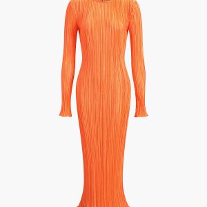 Havana Calling Y2K Plisse Long Dress - Chic Coquette Aesthetic for Effortless Style