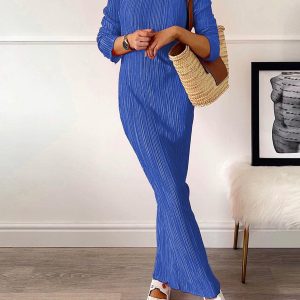 Havana Calling Y2K Plisse Long Dress - Chic Coquette Aesthetic for Effortless Style