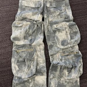 High Waist Camouflage Cargo Pants for Women - Loose Fit, Multiple Pockets, Street Style Trousers