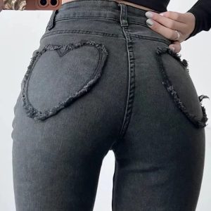 High Waist Flare Jeans for Women - Y2K Streetwear Denim Trousers, Trendy Autumn Bottoms