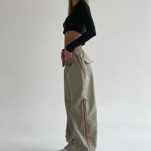 High Waist Loose Cargo Pants for Women - Y2K Streetwear Casual Sweatpants 2023 Summer