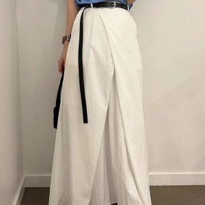 High Waist Pleated Cargo Skirt - Y2K Aesthetic Fashion for Trendy Outfits