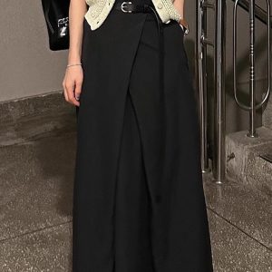 High Waist Pleated Cargo Skirt - Y2K Aesthetic Fashion for Trendy Outfits