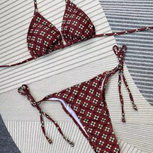 High Waist Push Up Bikini Set - Sexy Bandage Thong Swimwear for Women, Y2K Aesthetic Swimwear