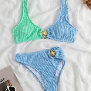 High Waist Push Up Brazilian Bikinis Set - Y2K Aesthetic Sexy Women’s Swimwear for Beachwear 2024