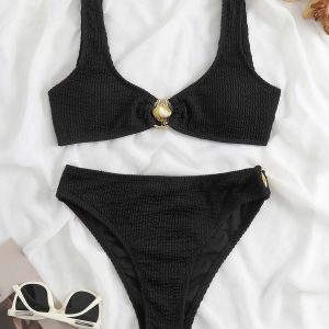 High Waist Push Up Brazilian Bikinis Set - Y2K Aesthetic Sexy Women’s Swimwear for Beachwear 2024