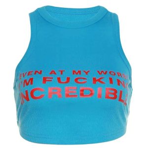 Incredible Y2K Aesthetic Print Tank Top for Trendy Coquette and Grunge Outfits