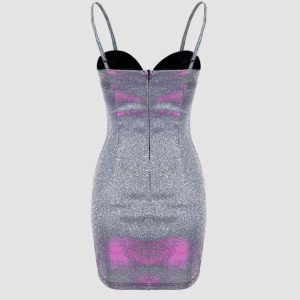 Iridescent Y2K Cami Dress - Trendy Coquette Aesthetic for Stylish Outfits