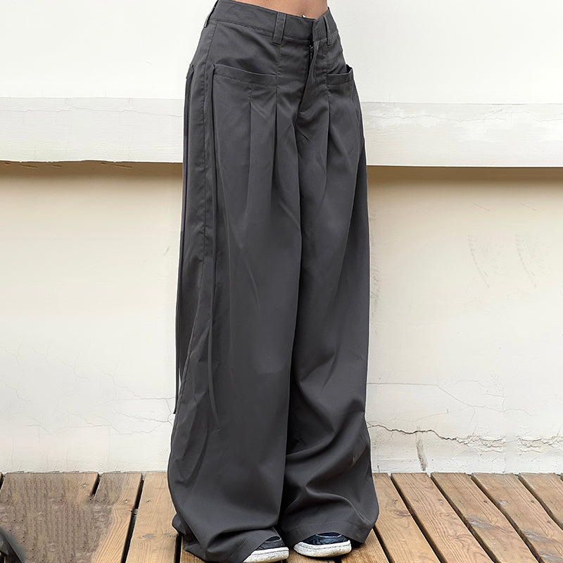 Jessa Y2K Wide Leg Baggy Pants - Trendy Grunge Aesthetic for Effortless Style