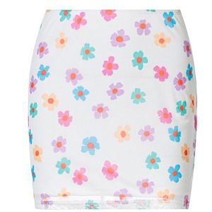 Kami Floral Cargo Skirt - Y2K Aesthetic Cute Skirt for Coquette and Grunge Styles