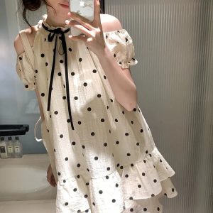 Kawaii Ruffle A-Line Dress for Women - Y2K Summer Birthday Party Chic Vestido Mujer