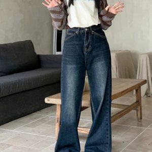 Laniyah Y2K Loose Jeans - Trendy Grunge Style for Aesthetic Outfits and Casual Looks