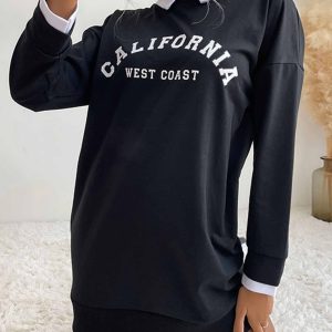 Lapel Patchwork Sweatshirt Dress in Y2K Aesthetic for Cozy and Stylish Outfits