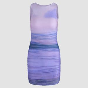 Lavender Dreams Y2K Bodycon Dress - Cute Aesthetic Fashion for Trendy Outfits