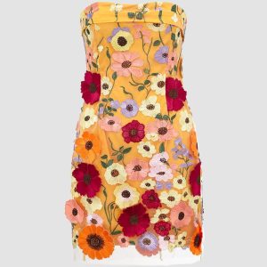 Leamindeen Y2K Floral Off Shoulder Dress - Cute Coquette Aesthetic for Effortless Style