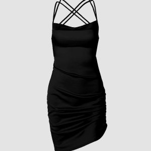 Let's Get Tied Down Y2K Dress - Cute Coquette Style with Grunge Aesthetic Touch