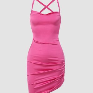 Let's Get Tied Down Y2K Dress - Cute Coquette Style with Grunge Aesthetic Touch