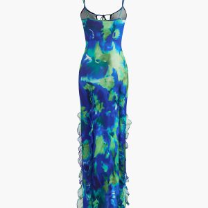 Lettuce Trim Tie Neck Y2K Dress - Cute Coquette Aesthetic for Effortless Style