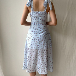 Light Blue Y2K Strappy Dress - Cute and Comfy for Coquette and Grunge Aesthetic Styles