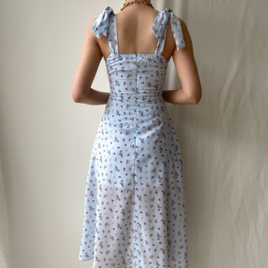 Light Blue Y2K Strappy Dress - Cute and Comfy for Coquette and Grunge Aesthetic Styles