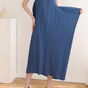 Loose Irregular Pleated Overall Dress - Y2K Aesthetic Fashion for Effortless Style