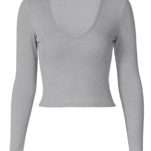 Macey Y2K Aesthetic Long Sleeve Top - Cute Pastel Goth Style for Trendy Outfits