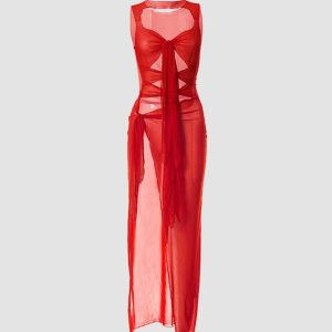 Meldy Y2K Cut Out Dress - Trendy Coquette Aesthetic for Stylish Outfits