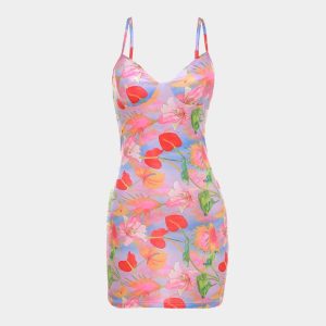 Merimid Y2K Floral Cami Mini Dress - Cute Coquette Aesthetic for Effortless Style