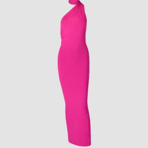 Meriya Swan Backless Maxi Dress - Y2K Aesthetic Elegant Dress for Coquette Style Outfits