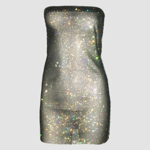 Metallia Shine Y2K Dress: Sparkly Coquette Aesthetic for Effortless Glamour