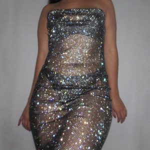 Metallia Shine Y2K Dress: Sparkly Coquette Aesthetic for Effortless Glamour