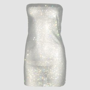 Metallia Shine Y2K Dress: Sparkly Coquette Aesthetic for Effortless Glamour