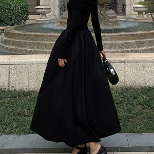 Off Shoulder Criss Cross Long Dress - Y2K Aesthetic Maxi Dress for Chic Summer Vibes