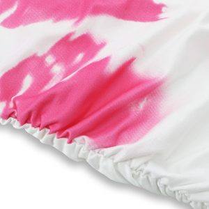 One Shoulder Tie-Dye Ruffle Mini Dress for Y2K Aesthetic and Coquette Style