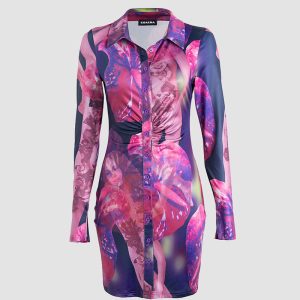 Plum Stained Nights Y2K Dress - Coquette Aesthetic with Grunge Style Vibes