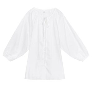 Puff Sleeve Long Sleeve Shirt in Y2K Style - Cute Tops for Coquette Aesthetic Outfits