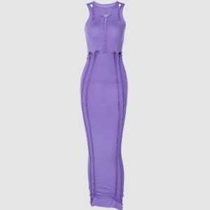 Rawena Y2K Cut Out Maxi Dress - Trendy Coquette Aesthetic for Effortless Style