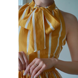 Retro Striped Y2K Dress - Vintage-Inspired Aesthetic for Trendy Women