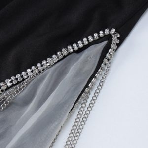 Rhinestone Edge Y2K Party Tube Dress - Glamorous Coquette Aesthetic for Night Out