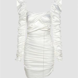 Rhinestone Hollow Out Party Dress for Y2K Fashion and Coquette Aesthetic Style