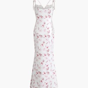 Romantic Floral Print Cami Dress for Y2K Aesthetic and Coquette Style Outfits