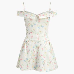 Romantic Floral Y2K Dress - Cute Coquette Aesthetic for Effortless Style