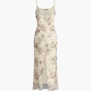 Roses Paradise Floral Cami Dress - Y2K Aesthetic Summer Maxi for Coquette Style