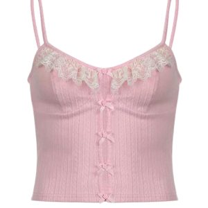 Rosey Y2K Crop Top - Cute Pastel Aesthetic for Coquette and Grunge Styles