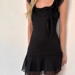 Ruffle Cami Dress in Y2K Style - Cute and Flirty for Coquette Aesthetic Outfits