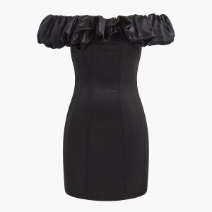 Ruffled Off-Shoulder Dress with Zipper - Y2K Fashion for Coquette Aesthetic Outfits