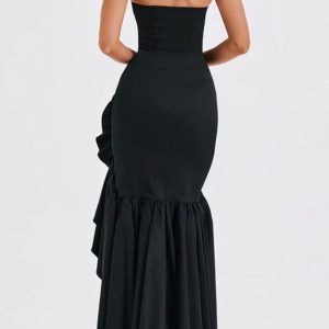 Ruffled Tiered Slit Sleeveless Midi Dress - Y2K Aesthetic Summer Fashion Essential