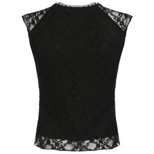 Ruwayda V-Neck Lace Top - Y2K Fashion Cute Top for Coquette Aesthetic Outfits