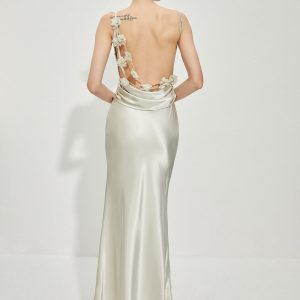 Satin Cowl Neck Backless Dress - Y2K Aesthetic Party Dress for Chic Coquette Style